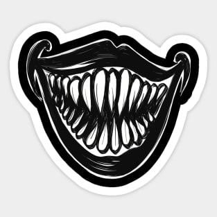 Scary Tooth Smile Sticker